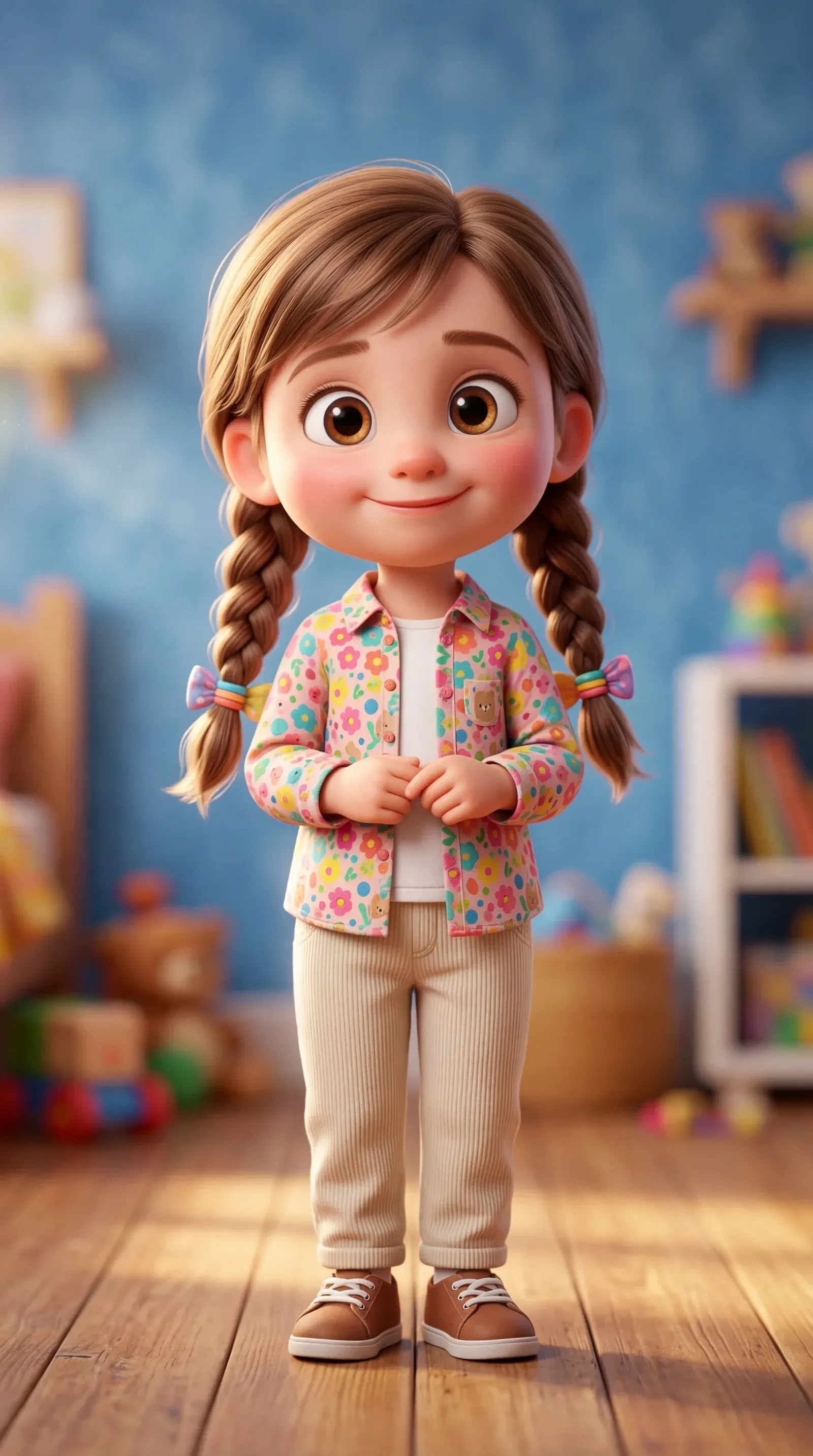 animated girl character representing compassionate pediatric home healthcare services.